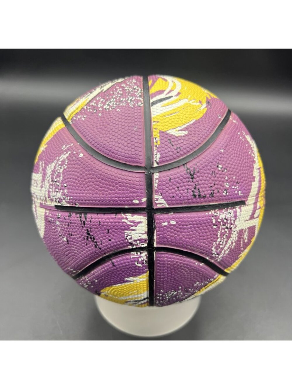 Vtg Spalding/LA LAKERS NBA Souvenir/Kid Toy Mini 7" Basketball; Purple/Yellow - Picture 2 of 9
